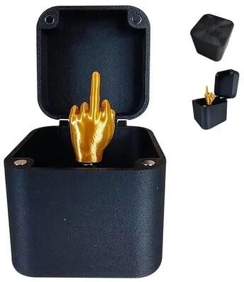 Uplifted Finds Funny Middle Finger In a Box Prank Prop Hilarious Creative Desk Ornament & Gag Gift 1 Pc