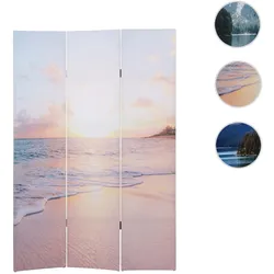 Foto-Paravent HWC-A83, Raumteiler Trennwand Sichtschutz, MVG-zertifiziert ~ 180x121cm Ocean