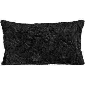 Magma-Heimtex Sofakissen Fluffy, schwarz, mit Plüschbezug, 30x50 cm