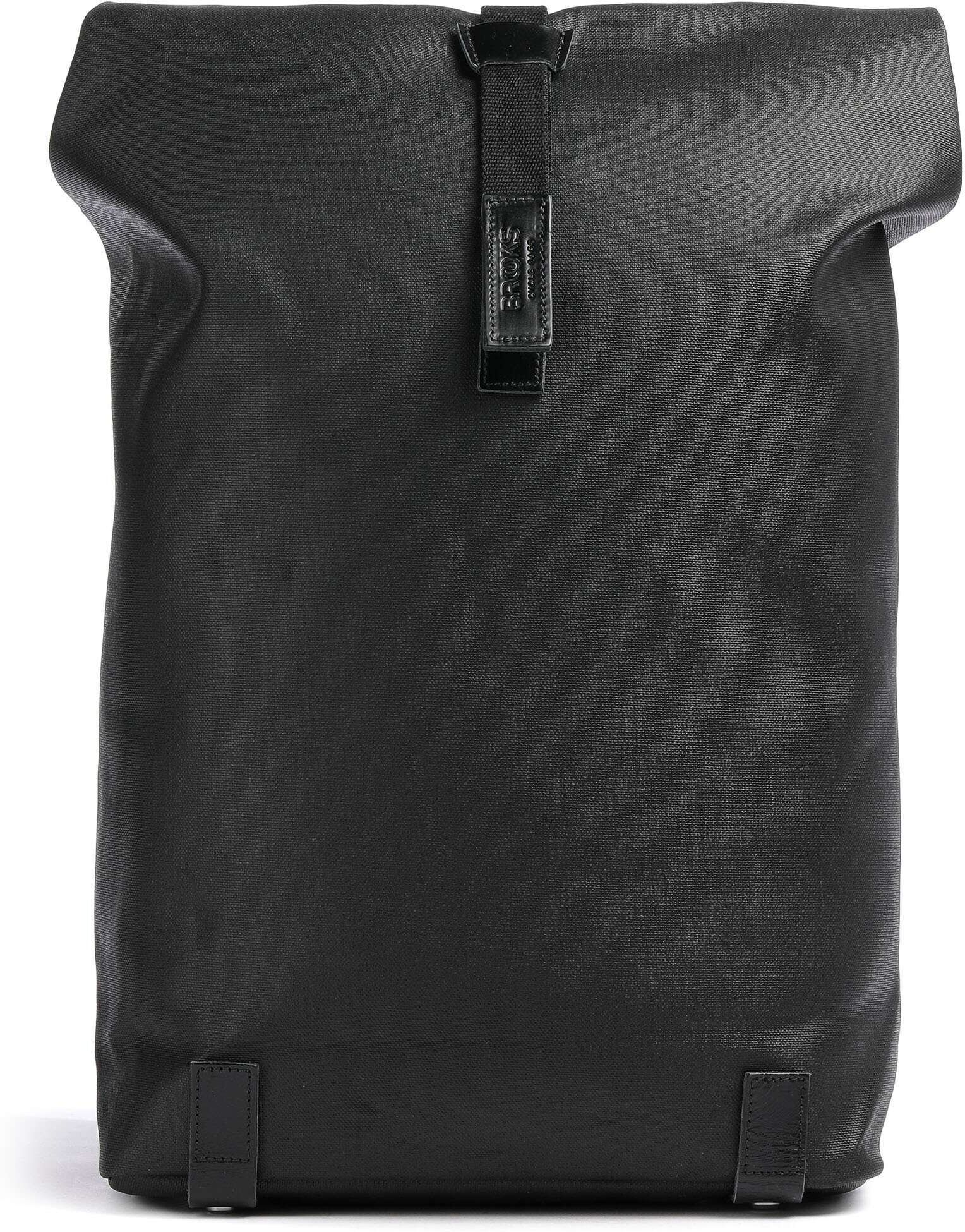 Brooks England Pickwick Cotton Canvas Large Rolltop Rucksack, schwarz