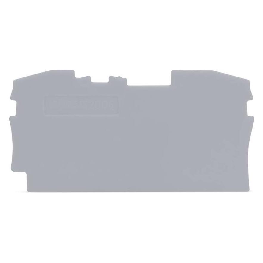 Wago Endplatte für Klemmen 2 x 6 mm2 grau (Anschlussleiste) (2006-1291)