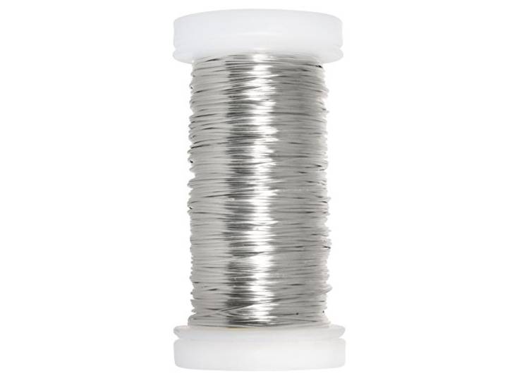 Rayher Hobby 24078000 zilverdraad, spoel, 50 m, 0,5 mm ø, zilver