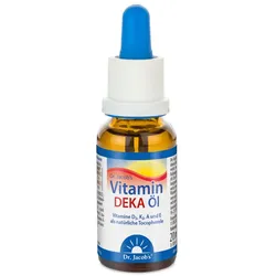 Dr. Jacob's DEKA Öl 800 IE Vitamin D3+K2+A+E 640 Tropfen 20 ml
