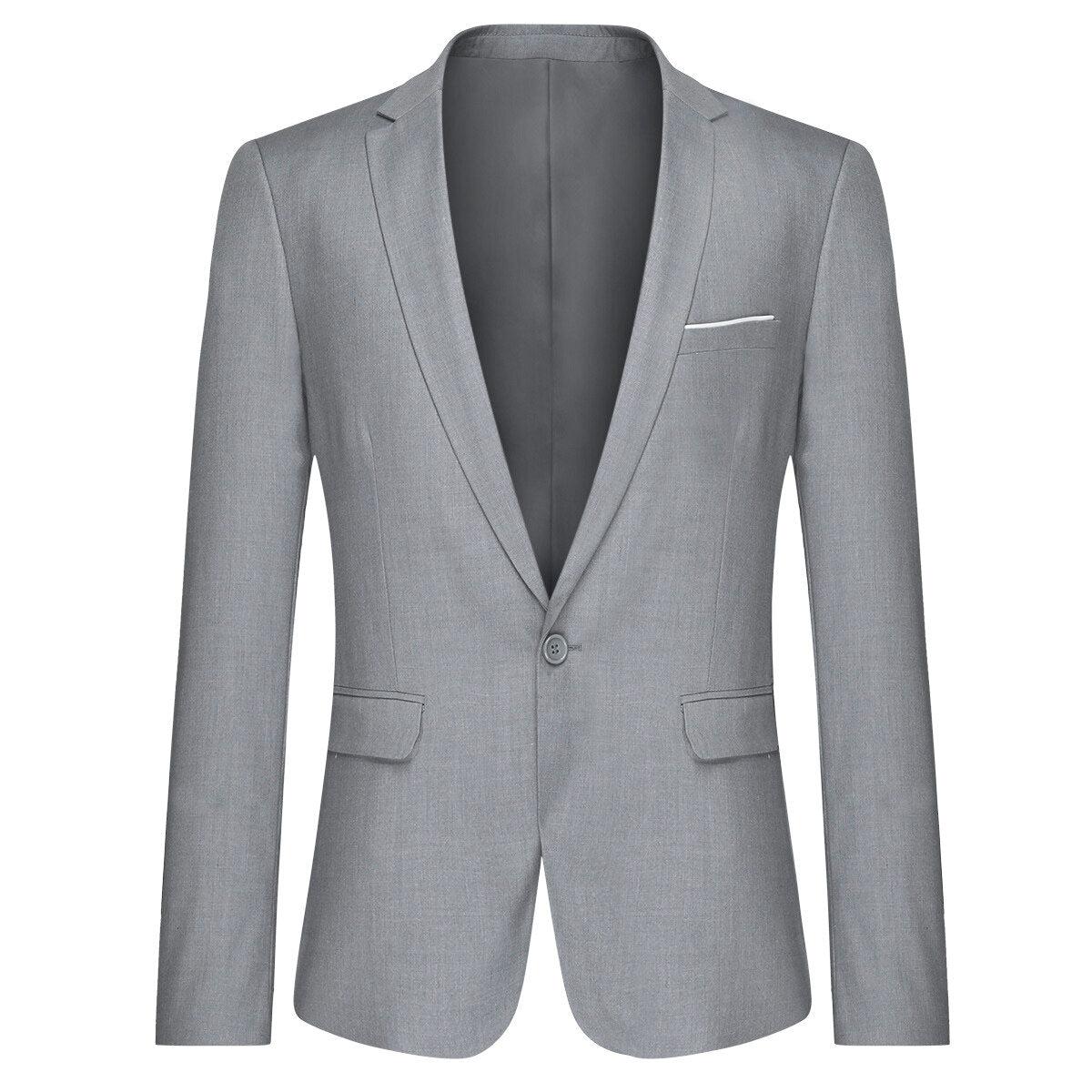 Grauer Freizeitblazer Slim Fit Business Blazer