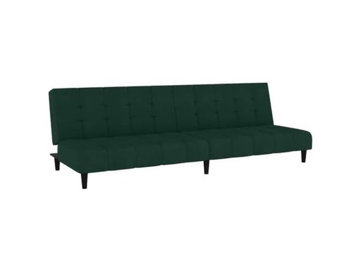 Todiikf Schlafsofa 2-Sitzer Dunkelgrün Samt Klappbar 200x100cm Couch Gemütliche Klappcouch mit Schaumstoff-Polsterung und verstellbarer Rückenlehne, flexibel einsetzbar im Schlafzimmer.