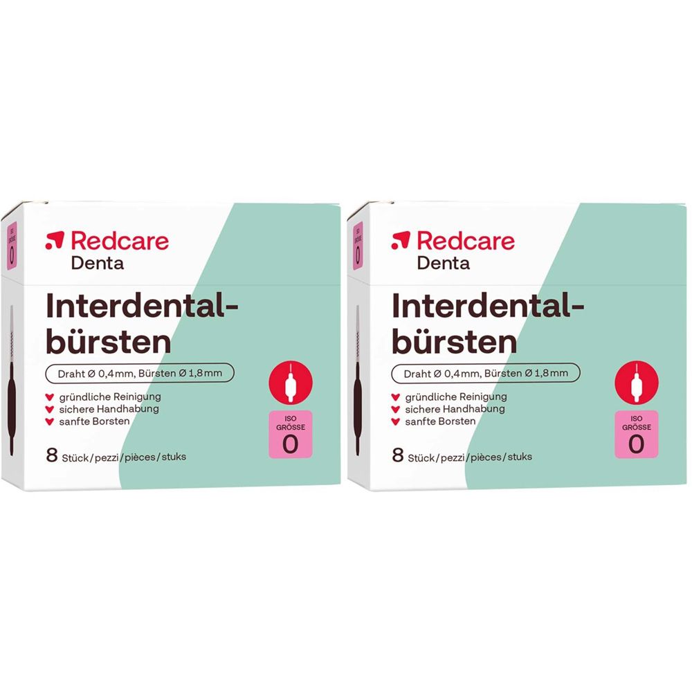 Redcare Interdentalbürsten Doppelpack 2x8 St Zahnbürste