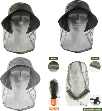 The Handy Homestead Ultra Protection Mosquito Head Net Outdoor Insect Protection Head Screen For Camping & Hiking green