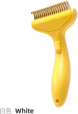 Inspire Curations Stainless Steel Dog Grooming Comb Dematting & Deshedding Pet Hair Remover yellow