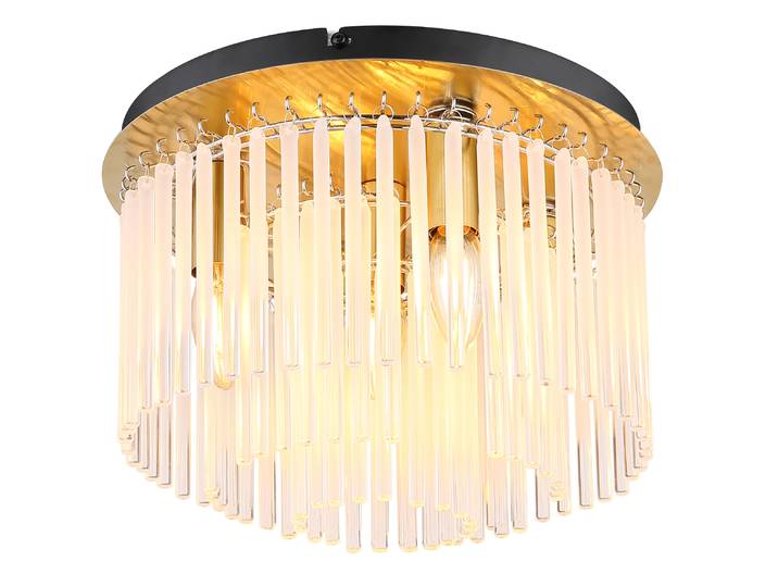 Plafonnier en verre véritable tiges Ø32cm