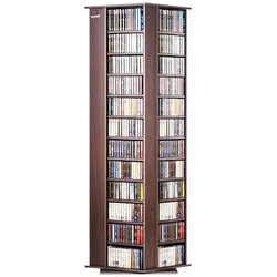 VEVOR Medienaufbewahrungsschrank, drehbarer Medienturm, bietet Platz für bis zu 1040 CDs, schützt und organisiert Musik-, Film-, Videospiel- oder Erinnerungssammlungen – Espresso