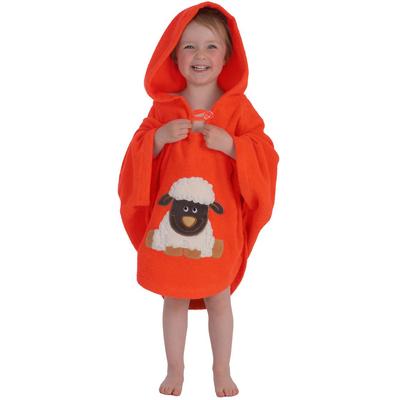 Badeponcho WEWO FASHION "8034" Gr. 92, orange (mandarin), 92, N-Gr, Frottier, Hausmäntel, Kleinkindponcho