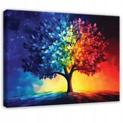 BILDER Abstrakt Baum Bunt Modern Wohnzimmer 60x40