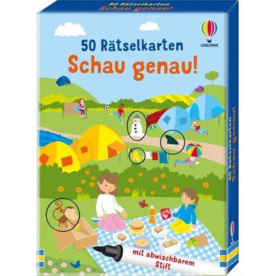 50 Rätselkarten: Schau genau!, Nonbook von Sarah Khan, Usborne, 978-1-03-570552-8