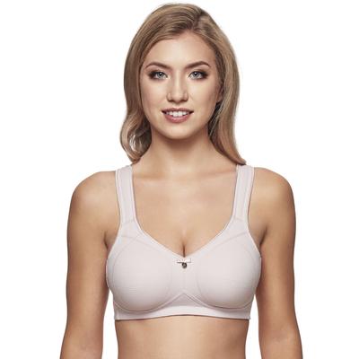 Bügelloser BH SUSA "Capri", Damen, Gr. 90, Cup C, beige (sand), Obermaterial: 40% Baumwolle, 30% Elasthan, 30% Polyamid, BHs, vorgeformte Cups, Mikrofaser, Komfort-Träger, bequem