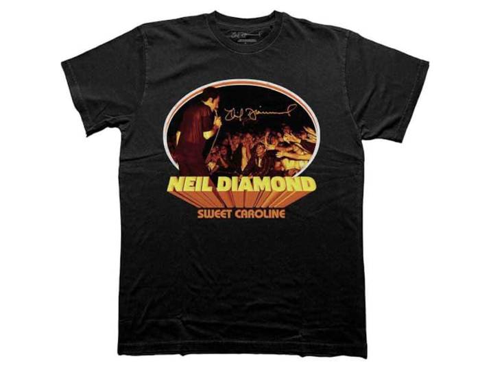 Neil Diamond - Sweet Caroline T-shirt voor volwassenen, Zwart, M