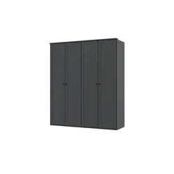 Drehtürenschrank  Chalet , schwarz , Maße (cm): B: 180 H: 210 T: 58.0