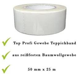 Profi Teppichklebeband doppelseitig Gewebeband Verlegeband Bodenbelag 50mm x