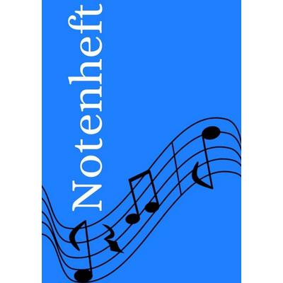 Notenheft: DIN A5 Notenlinienheft | 44 Seiten mit 12 Notenzeilen / Systeme pro Blatt | Papier 90g/m² | Musikheft mit Notenlinien -