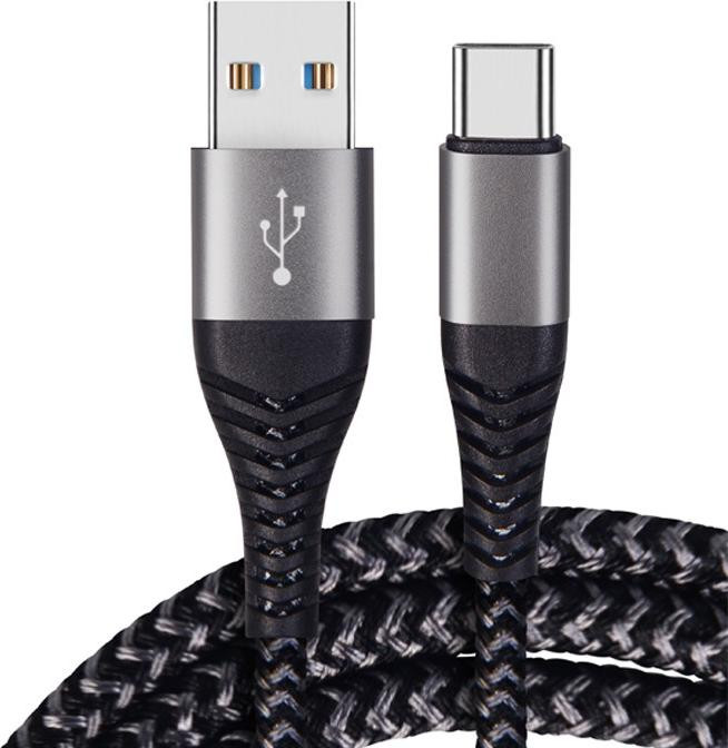 INF 60W USB-C Snellader Kabel 2-Pack, Nylon Gevlochten USB naar Type-C Kabel 1.5m
