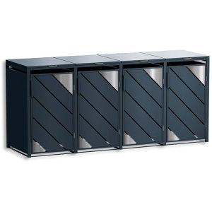 Metzler Mülltonnenbox MMB-7-4X, Metall, für 4 Mülltonnen bis 240L