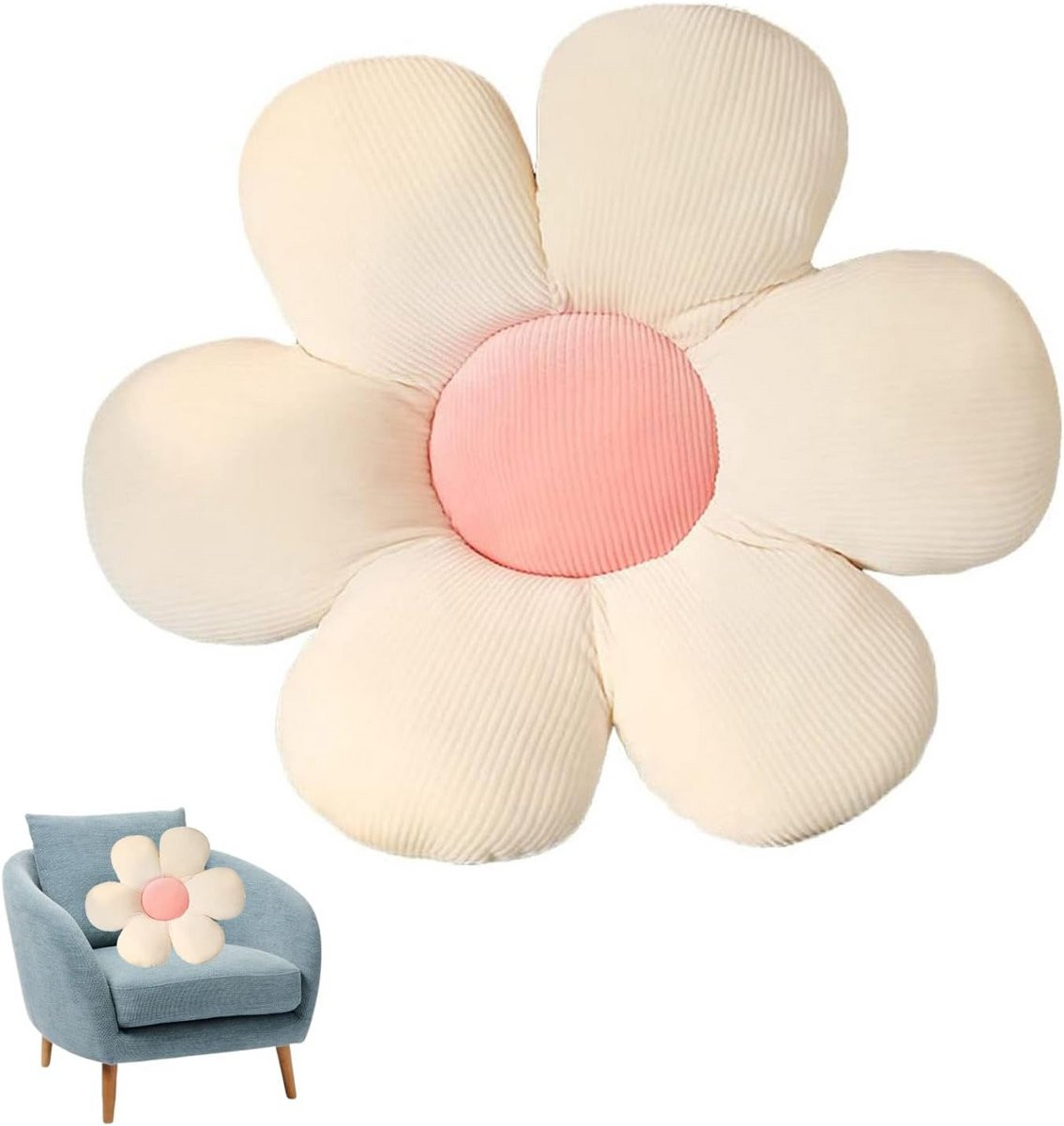 Comfortabel Bloemenvormig Pluche Zitkussen voor Kinderen
