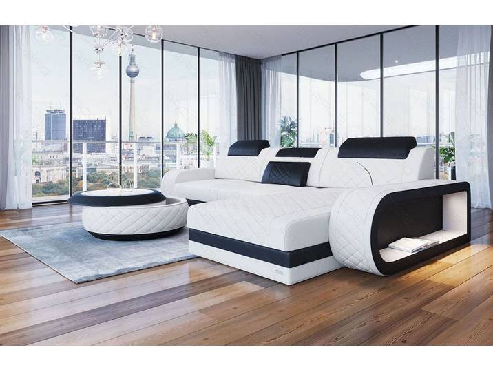 Ecksofa Berlin L-Form in Leder