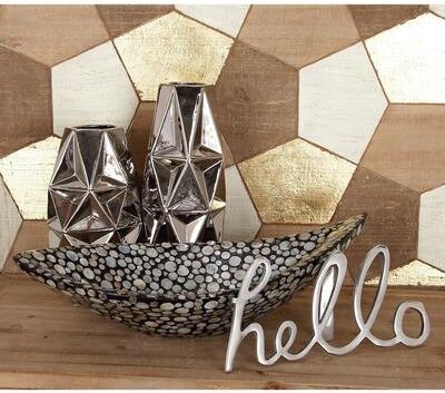 ARCILLA ELEMENTAL Gray Mother of Pearl Shell Living Room Decor Tray