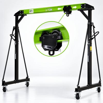 Baumarktplus Portalkran mit Laufkatze Tragkraft 1 t Stahl Hubhöhe 2400 - 3600 mm Durchfahrtsbreite Kran 2400 mm