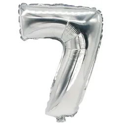 Papstar Folienluftballon »7« silber silber