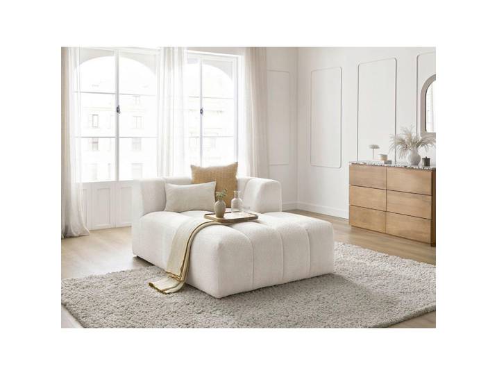 Sofaelement Annecy, Weiß, Kunststoff, 1-Sitzer, 120x72x170 cm, Rücken echt, Wohnzimmer, Sofas & Couches, Sofas, Modulsofas