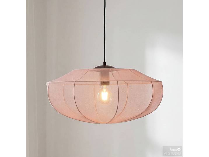 Pendelleuchte CIREN 50 x 150 x 50cm Pink Mischgewebe E27