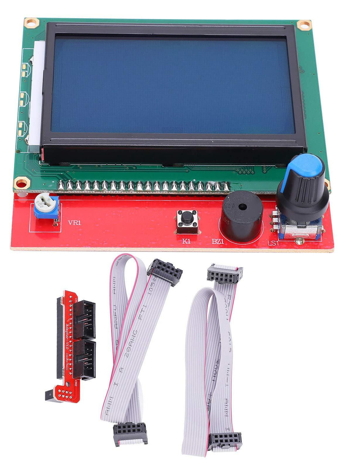 Dripio LCD-controller voor 3D-printers, rood, inclusief 2 kabels