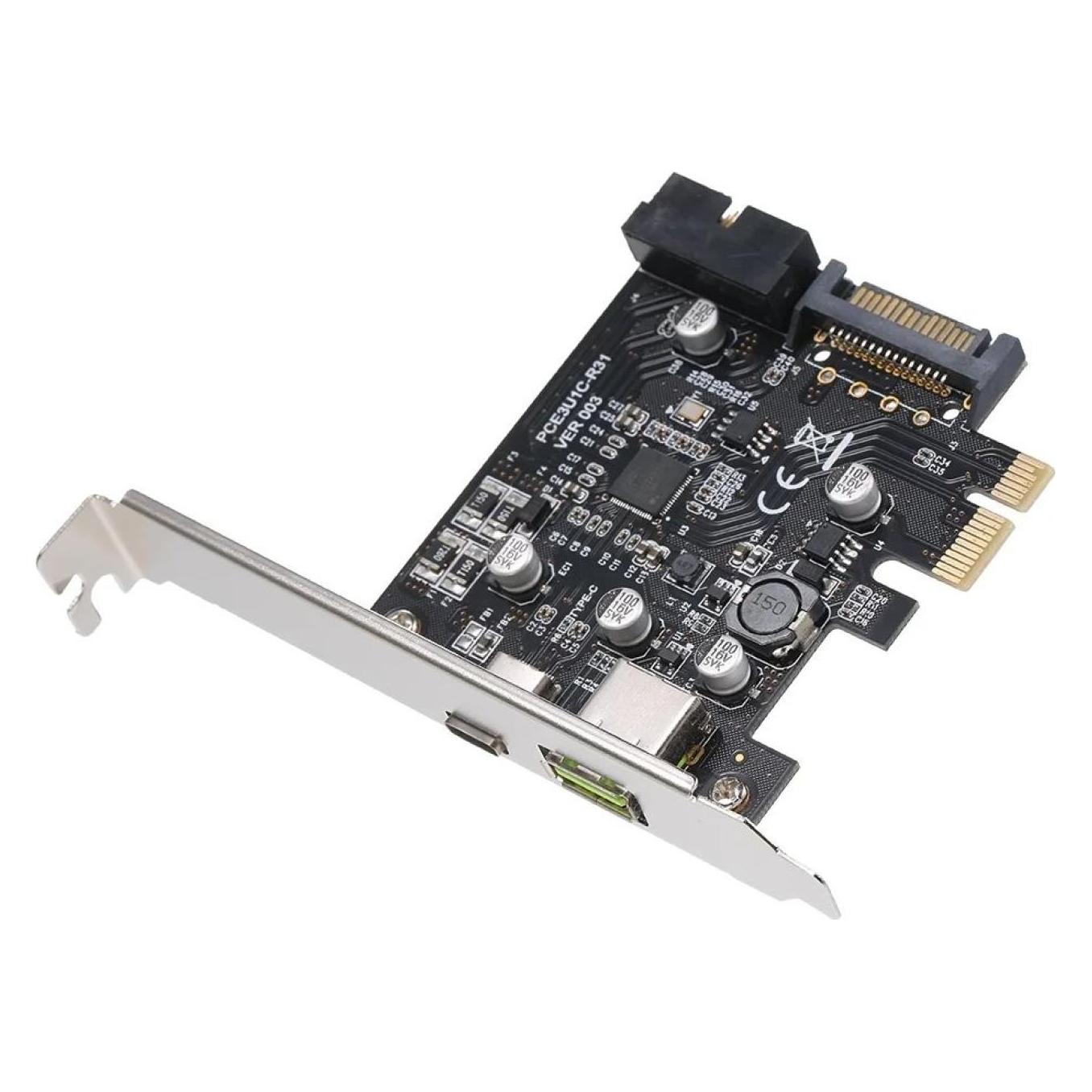 PowerGuard PCIe USB 3.1 Gen1 Erweiterungskarte mit USB-C und 19-Pin Front-Panel (00036146)