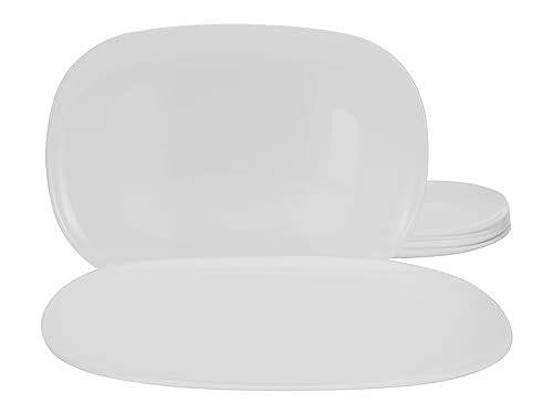 Luminarc Italian Party 6-delige serviesset burgerborden, wit, diameter: 35 cm