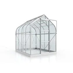 Vitavia Gewächshaus Orion 5000 inkl. 1 Dachfenster - 5,0 m2-Alu-blank eloxiert