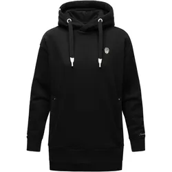 NAVAHOO Damen Kapuzensweatshirt Kuscheliger Hoodie mit Oversize Look Silberengelchen