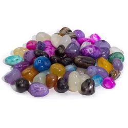 Bulk Treated Mixed Agate - 1kg (aprox. 70 stones) - 7 colours
