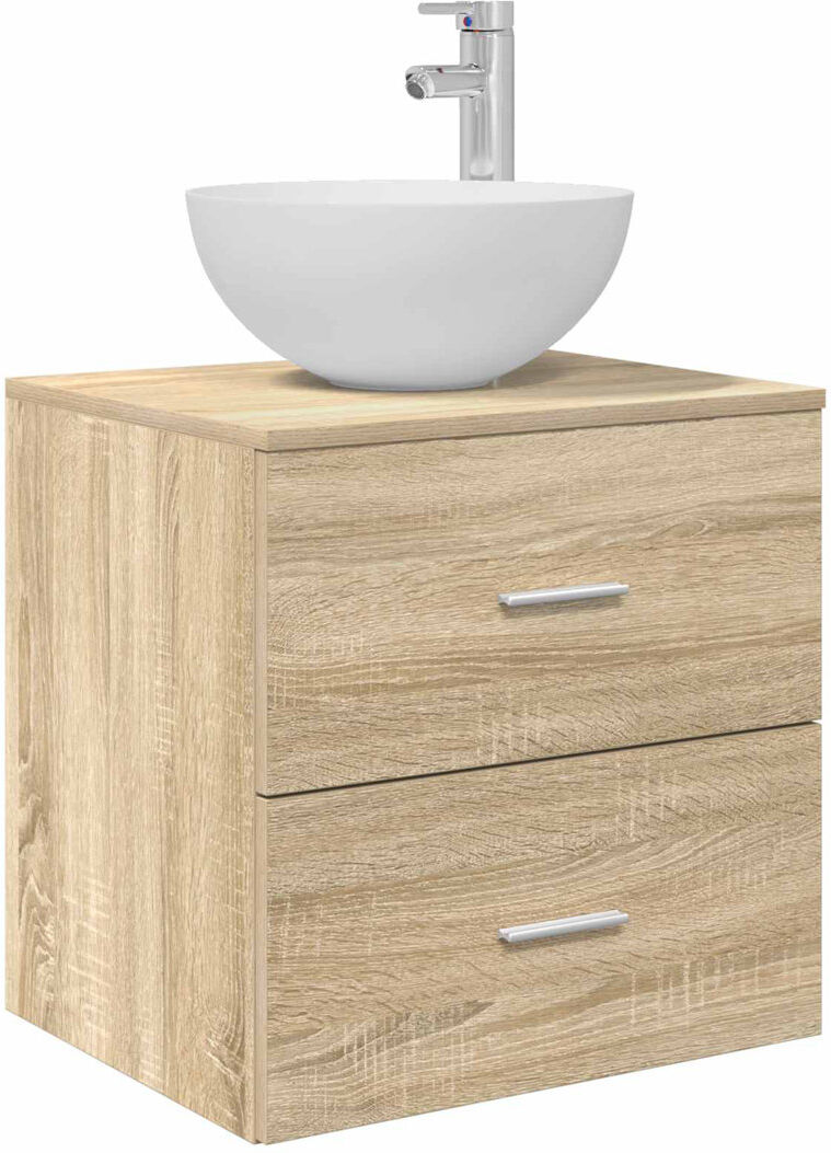 Ebern Designs 495 mm Bathroom Vanity Sonoma Oak