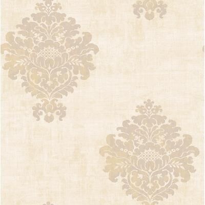 Seabrook Designs Nadya Fleur De Lis Unpasted Wallpaper