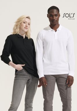 Polo unisex manica lunga Planet Personalizzate o neutre Sol's