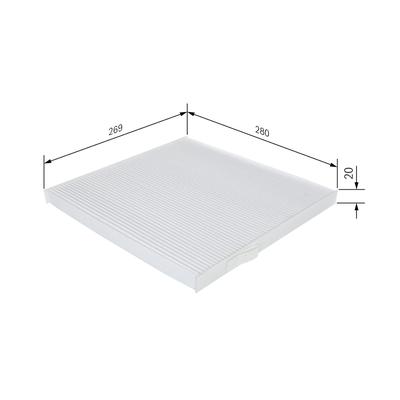 BOSCH Filter, Innenraumluft 1 987 432 237 für NISSAN