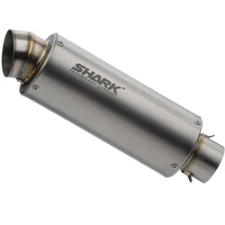 Shark Performance SLIP-ON Titan silber SRC 4 für KAWASAKI Ninja 500 SE,Z500 / SE EURO5+