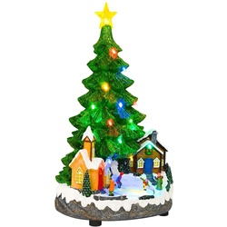 vidaXL Weihnachtsbaum mit Musik SALO 16 x 15 x 27,5 cm Harz Grün 42048686