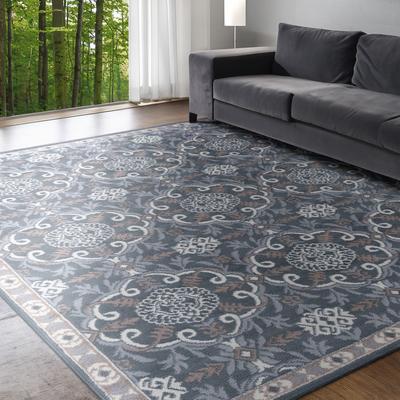 Alise Rugs Hamilton Traditional Damask Indoor Area Rug