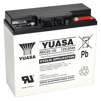 Panasonic Batterie YUASA REC22-12I (12V, 22Ah, zyklisch) (1 Stk., Gerätespezifisch) (13747)