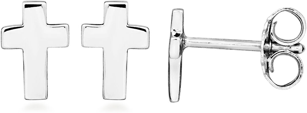 Lykken Crosses silver korsörhängen blank