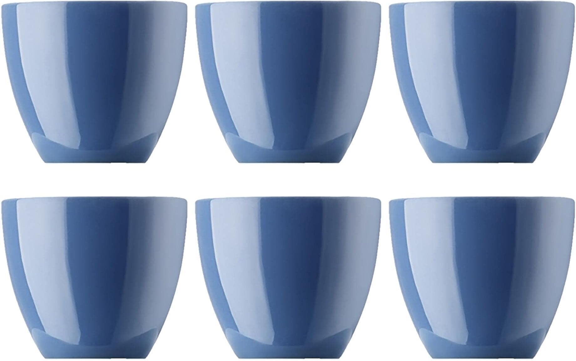 Eierbecher THOMAS PORZELLAN "Sunny Day, 6 Stück", blau (himmelblau), Ø:5cm, Porzellan, Eierbecher, Eierbecher himmelblau Einheitsgröße