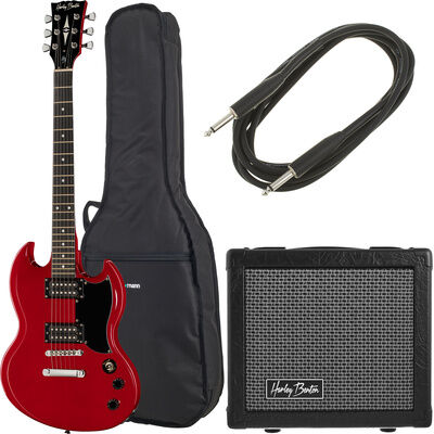 Harley Benton DC-200CH Student JamPack Cherry
