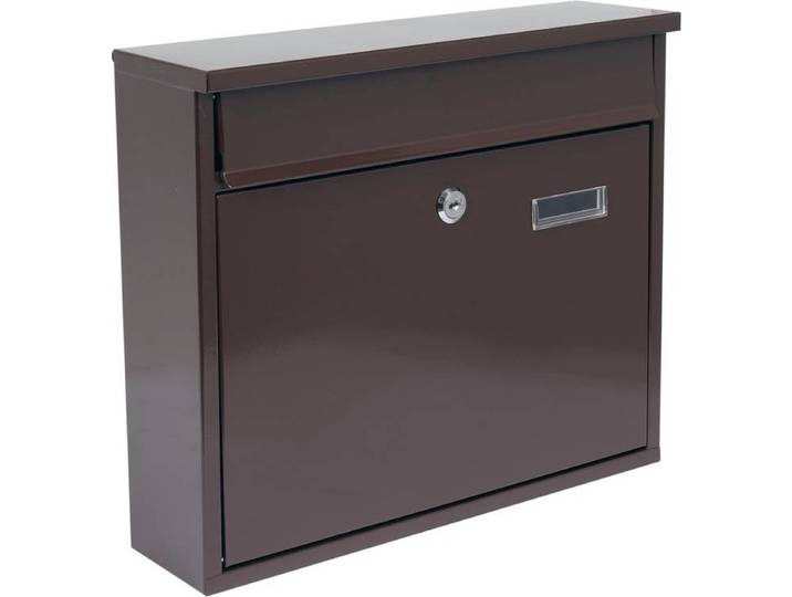 VOREL Brievenbus met 2 sleutels - Bruin - 310x360x100 mm