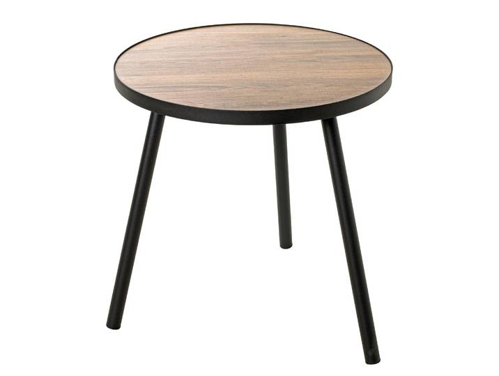 Bout de canapé Glurns I Ø 50cm Noir